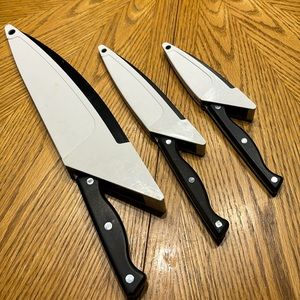 Pampered Chef knife set, small, medium, large